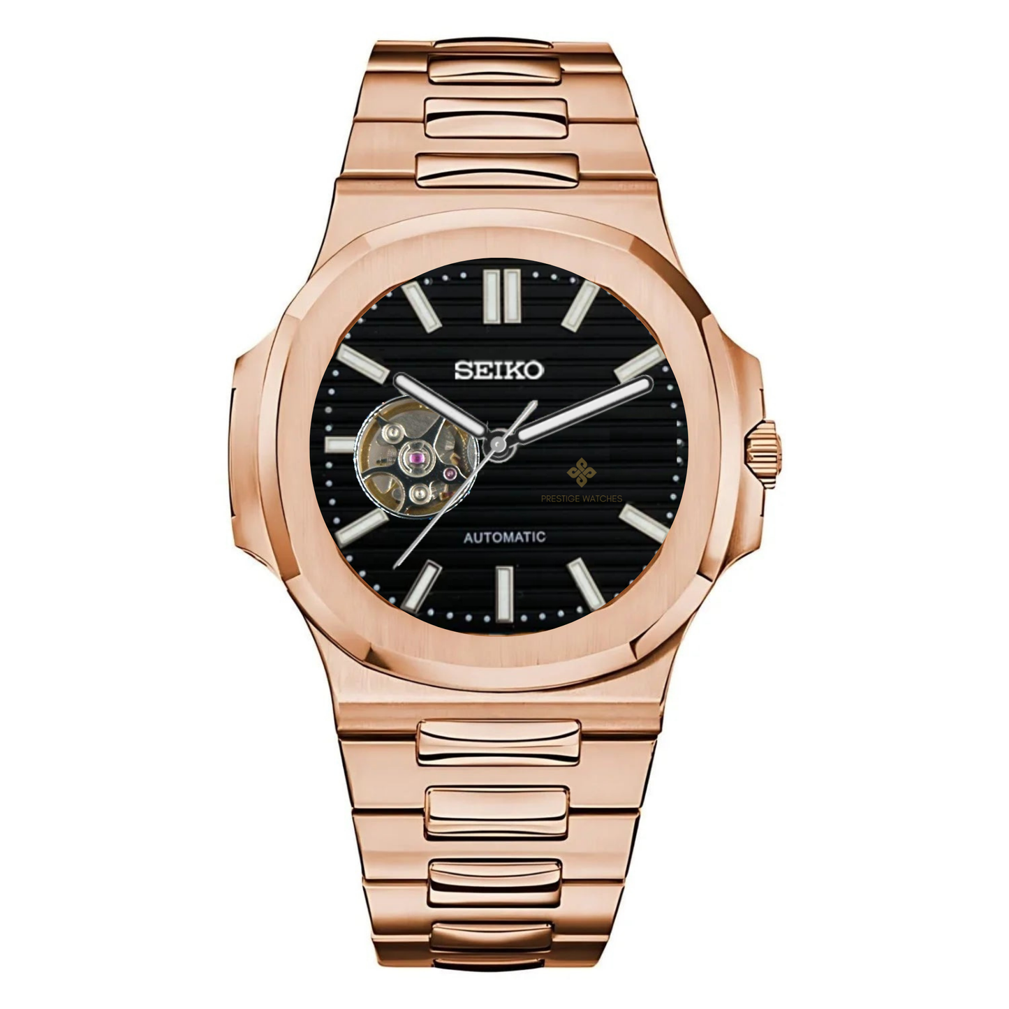 NAUTILO | ROSE GOLD BLACK OPEN HEART