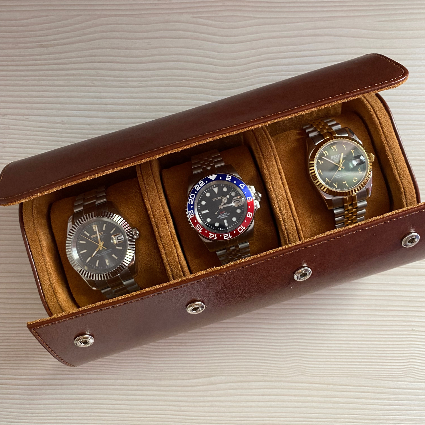 3 PIECE WATCH TRAVEL CASE SET