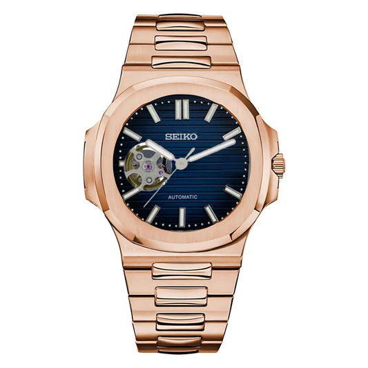 Nautilo Open Heart Blue (Rose Gold)